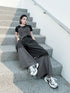 Black Mesh Layered Skirt